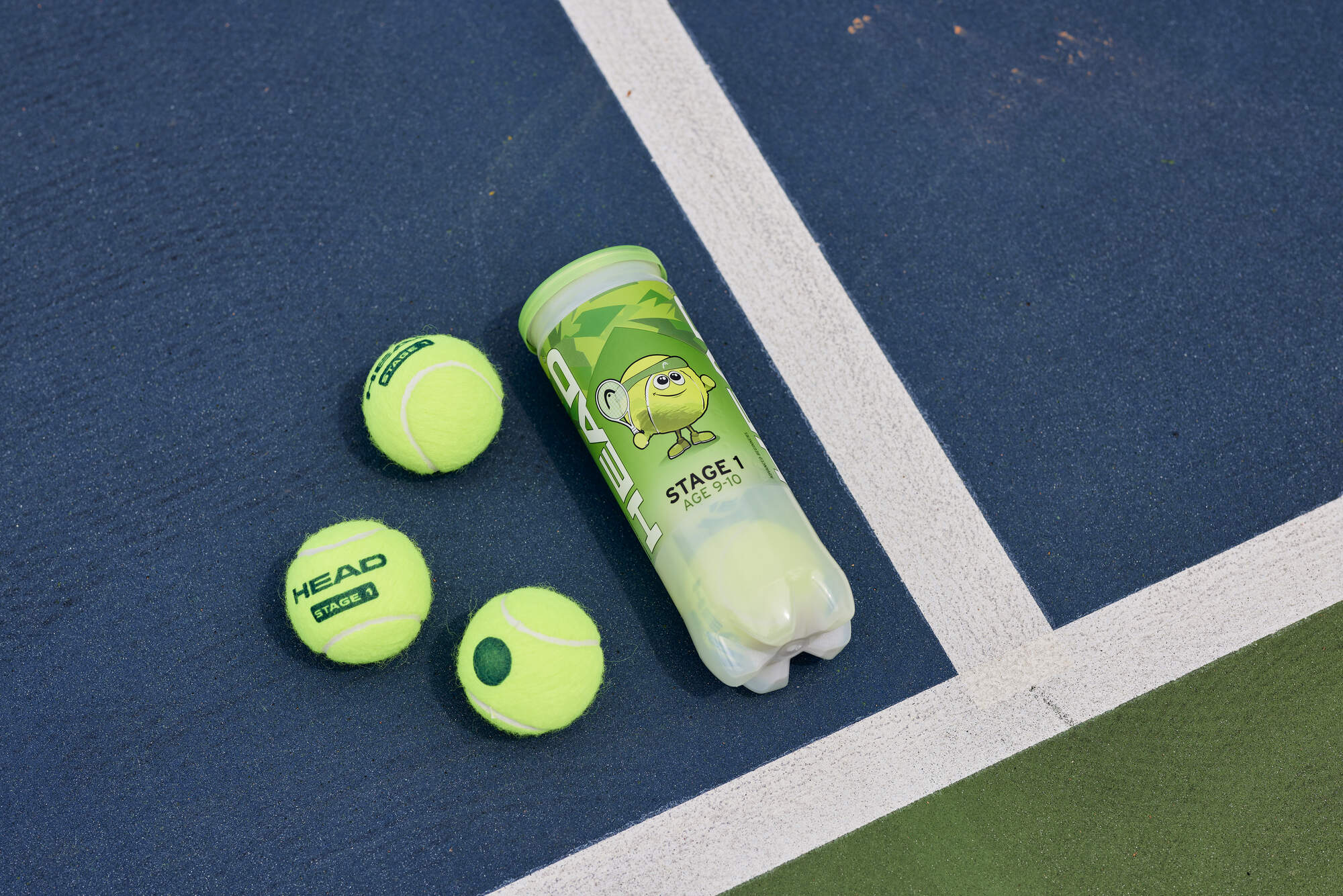 Tennis Ball - 3B HEAD STAGE 1 - GREEN - 6 DZ 24 CANS