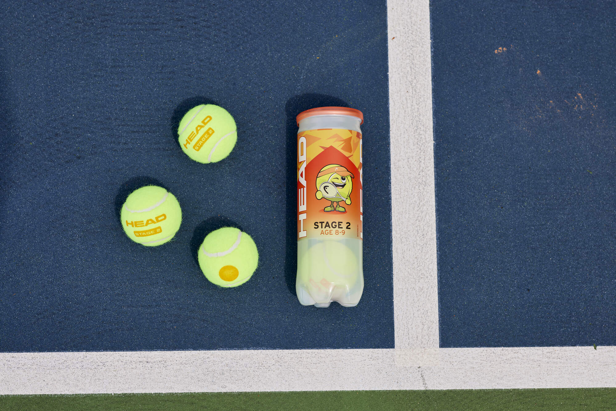 Tennis Balls - 3B HEAD STAGE 2 - ORANGE - 6 DZ  24 CAN
